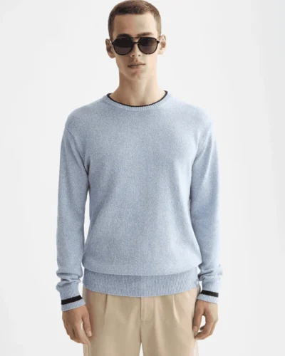 Scotch & Soda 181328 Melange Regular Crewneck 100% Cotton, Denim melange