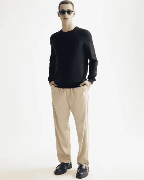 Alternative view of Scotch & Soda 181330 Linen Blend Crewneck, Sky captain