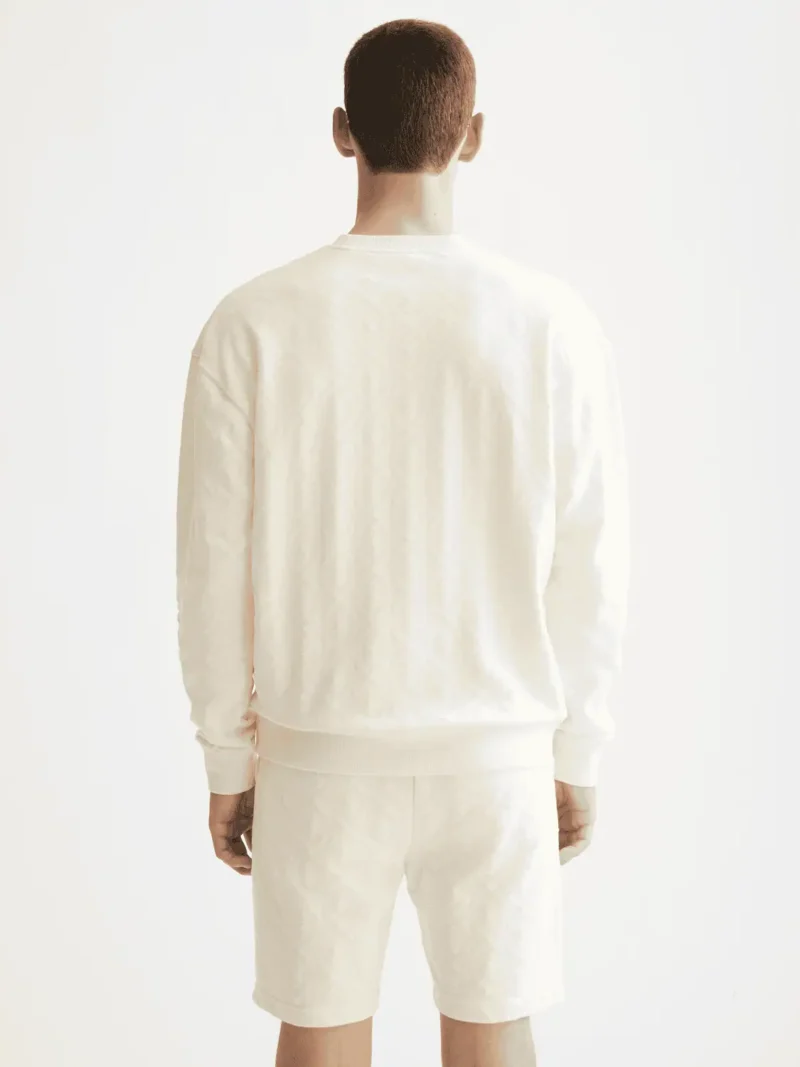 Scotch & Soda 181532 Jacquard Terry Sweatshirt, Eggnog - Image 5