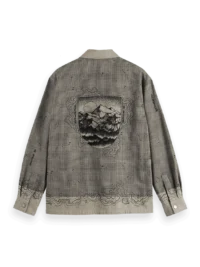 Alternative view of Scotch & Soda 181601 Placement graphic overshirt, Plaza taupe