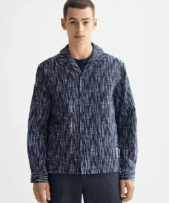 Scotch & Soda 181613 Jacquard overshirt, Sky Captain Jacquard