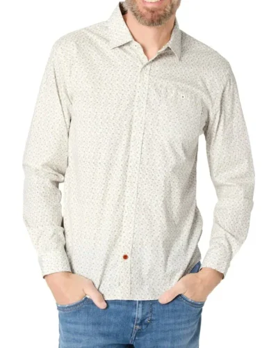 Timezone 23-10166 : Printed Classic Shirt off white