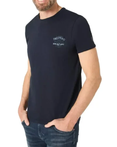 Timezone 22-10328: Moose T-shirt. Dark Navy