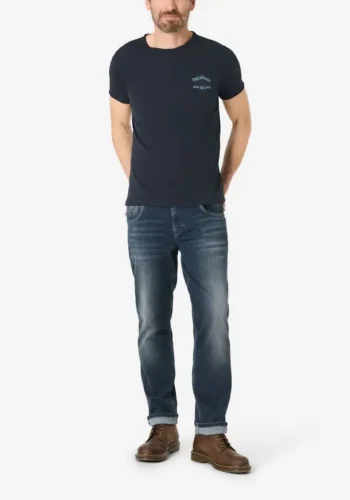 Alternative view of Timezone - Moose T-shirt. Dark Navy