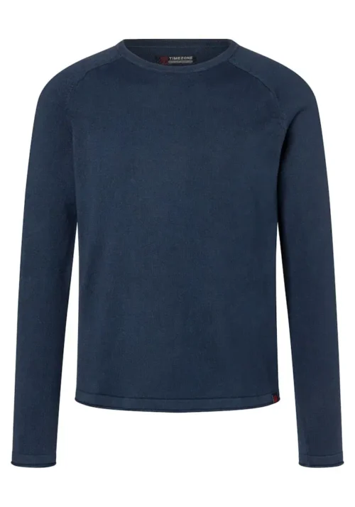 Timezone 28-10238 : Cotton Knit Crewneck Dark navy - Image 3