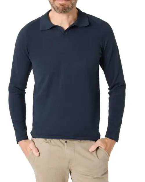 Timezone 28-10239 Cotton Knitted Polo Dark navy