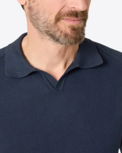 Alternative view of Timezone 28-10239 : Cotton Knitted Polo, Dark navy