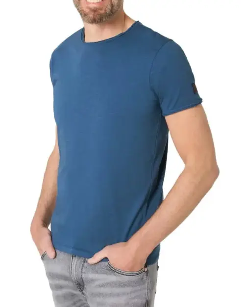 Timezone - Ripped basic tee Ensign blue