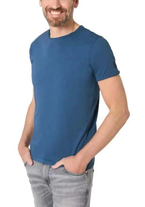 Timezone - Ripped basic tee Ensign blue