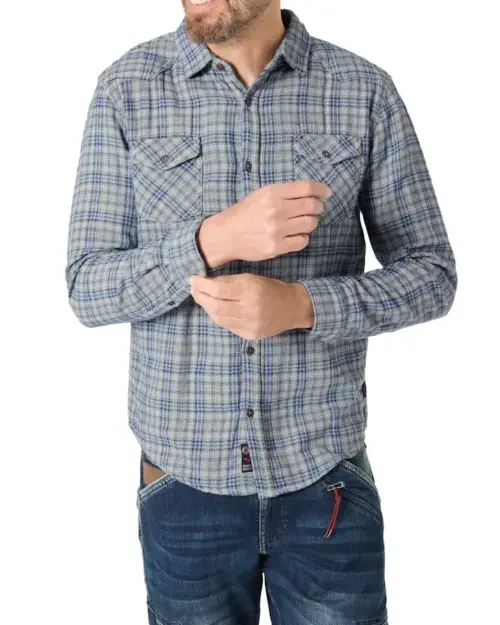 Timezone 23-10170 : Check Shirt blue check