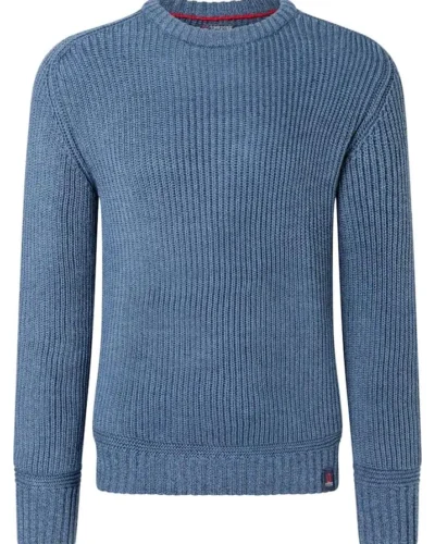 Alternative view of Timezone 28-10232-00 :Heavy Knit Crewneck, Indigo melange