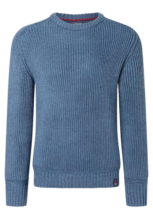 Alternative view of Timezone 28-10232-00 :Heavy Knit Crewneck, Indigo melange