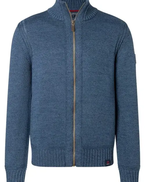 Alternative view of Timezone 28-10234 : Heavy Knit Jacket, Indigo melange