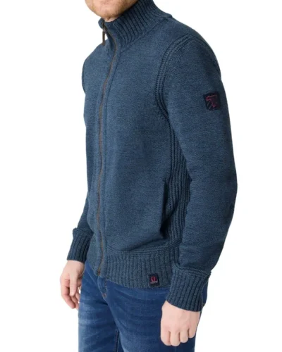 Timezone 28-10234 : Heavy Knit Jacket, Indigo melange