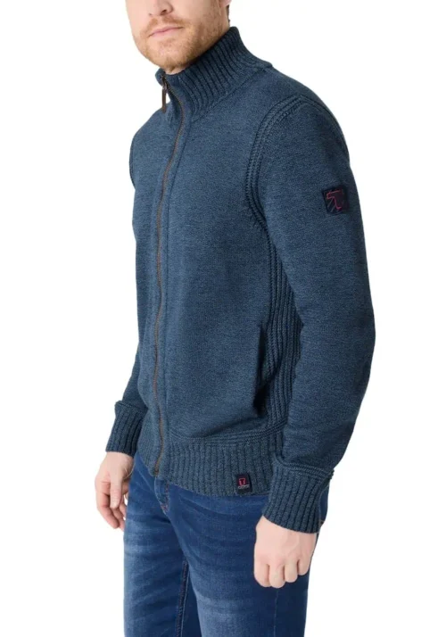 Timezone 28-10234 : Heavy Knit Jacket, Indigo melange