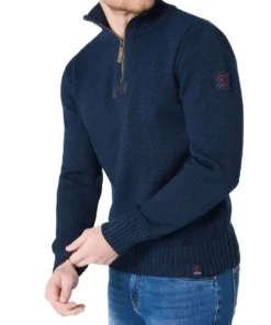 Timezone Heavy Seamens Troyer, Blue melange