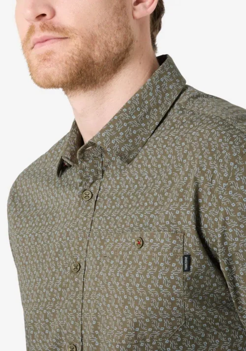 Timezone 23-10166 - Printed Classic Shirt dark olive - Image 5