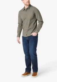 Alternative view of Timezone - Printed Classic Shirt dark olive