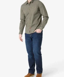 Alternative view of Timezone - Printed Classic Shirt dark olive