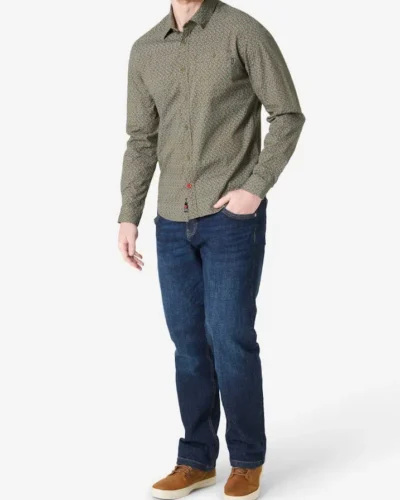 Alternative view of Timezone 23-10166 - Printed Classic Shirt dark olive