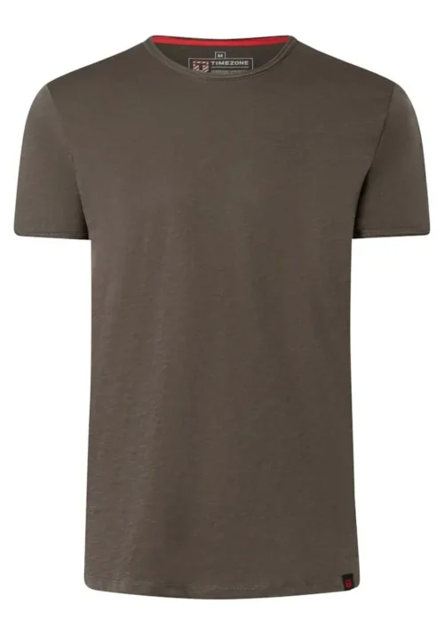 Timezone - Ripped basic t-shirt Black olive image1