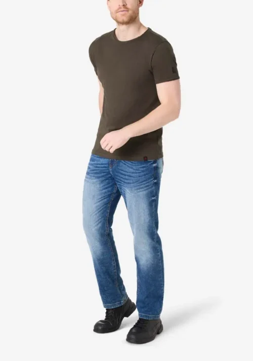 Timezone - Ripped basic t-shirt Black olive image3