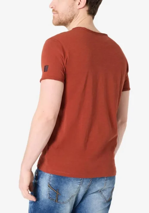 Timezone - Ripped basic t-shirt Burnt henna red image1