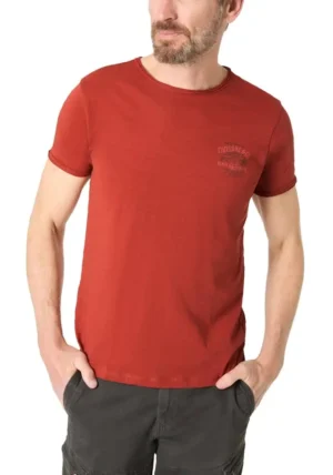 Timezone - Moose T-shirt. Burnt henna red