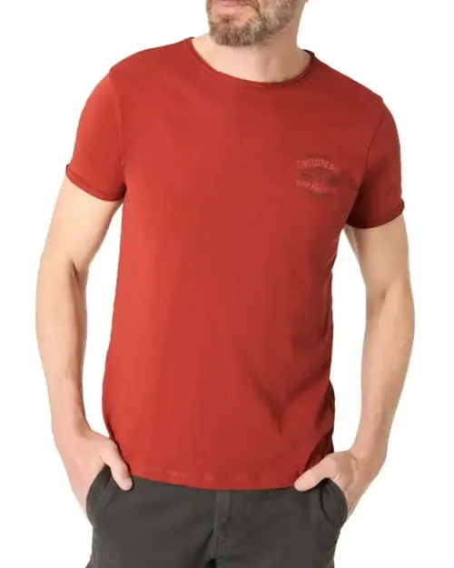 Timezone 22-10328: Moose T-shirt Burnt henna red