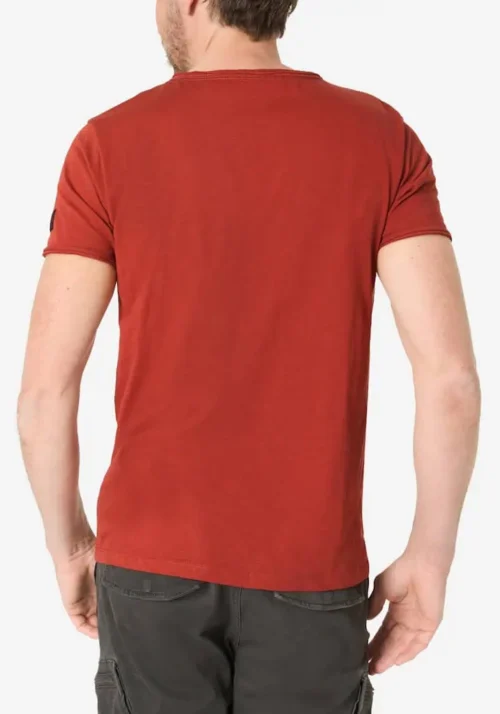 Timezone - Ripped basic t-shirt Burnt henna red image4