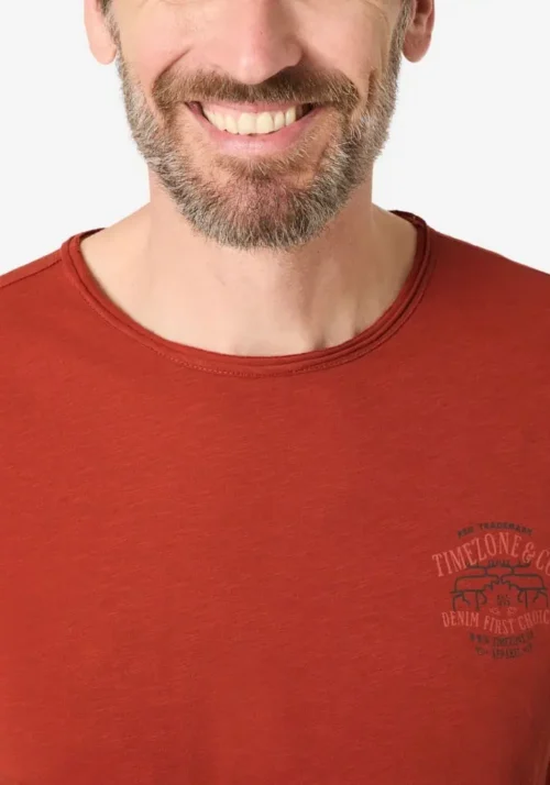 Timezone 22-10328: Moose T-shirt Burnt henna red image1