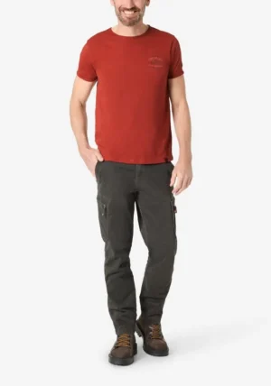 Alternative view of Timezone - Moose T-shirt. Burnt henna red