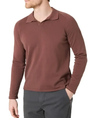 Timezone 28-10239 : Cotton Knitted Polo, Burnt henna red