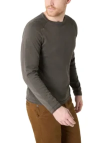 Timezone Cotton Knit Crewneck, Earth brown