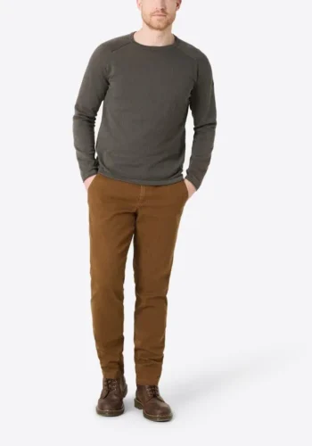 Alternative view of Timezone Cotton Knit Crewneck, Earth brown