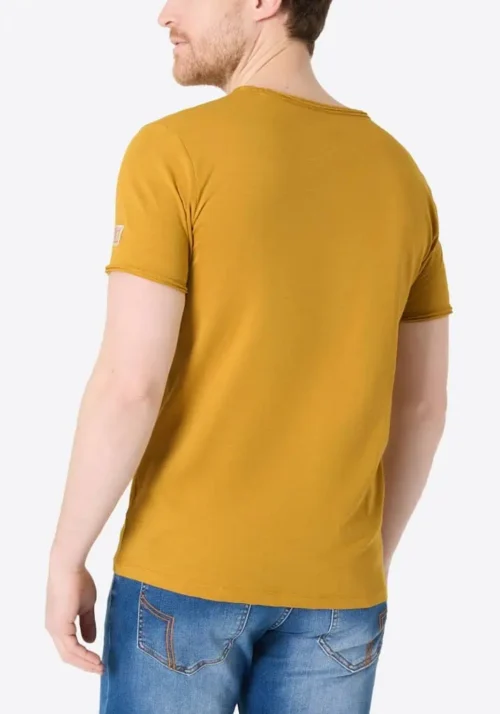 Timezone - Ripped basic t-shirt Mustard yellow image2