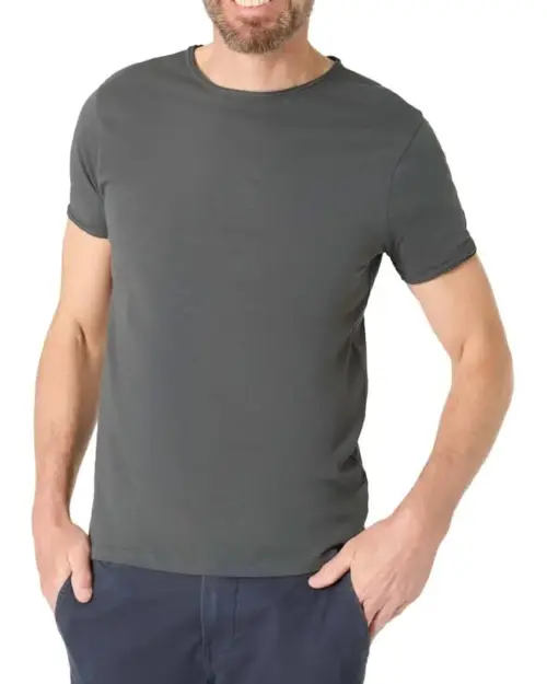 Timezone  Ripped basic tee  Shadow grey
