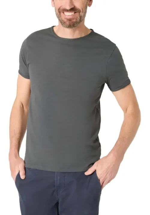 Timezone Ripped basic tee Shadow grey