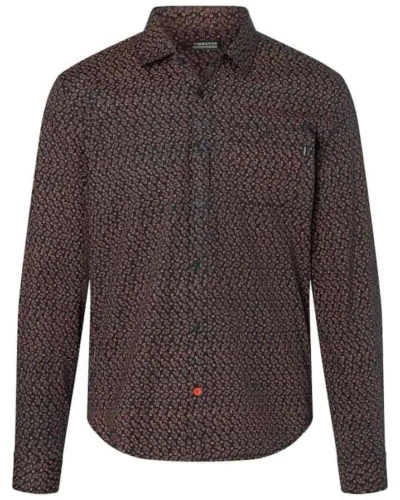 Alternative view of Timezone 23-10166 : Printed Classic Shirt, Blue graphite