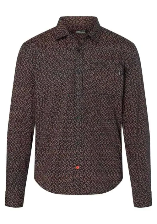Alternative view of Timezone 23-10166 : Printed Classic Shirt, Blue graphite