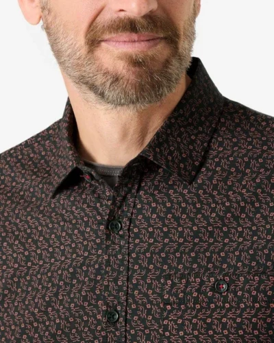 Timezone 23-10166 : Printed Classic Shirt, Blue graphite