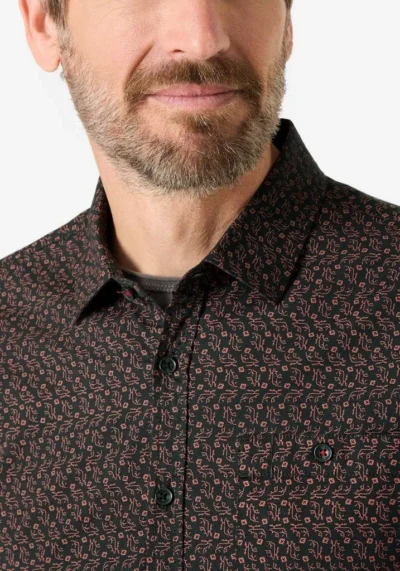 Timezone - Printed Classic Shirt, Blue graphite