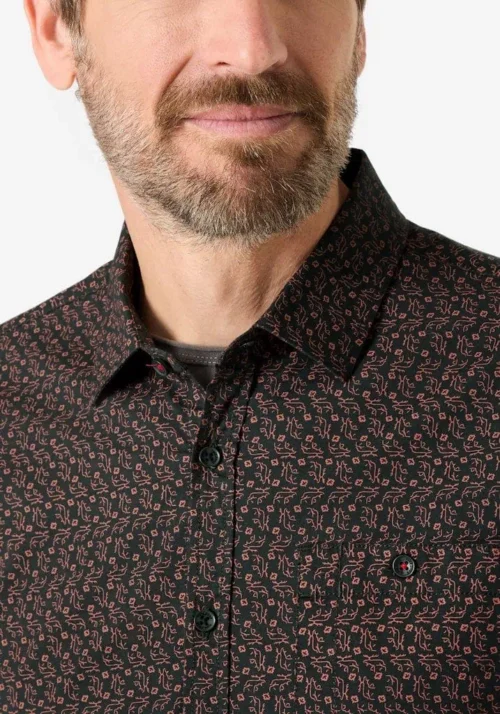 Timezone 23-10166 : Printed Classic Shirt, Blue graphite