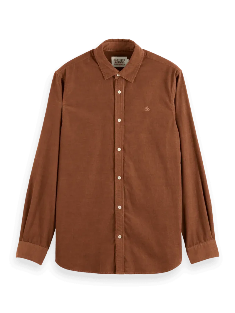 Scotch & Soda 181235 Regular corduroy shirt, Soft Silt - Image 4