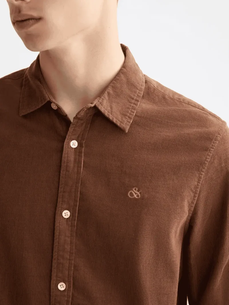 Scotch & Soda 181235 Regular corduroy shirt, Soft Silt - Image 6