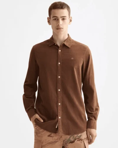 Scotch & Soda 181235 Regular corduroy shirt, Soft Silt