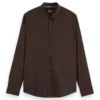 Scotch & Soda 181237, Striped slim-fit poplin shirt, Demitasse stripe - Image 4