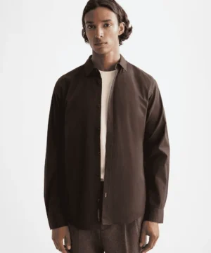 Scotch & Soda 181237, Striped slim-fit poplin shirt, Demitasse stripe