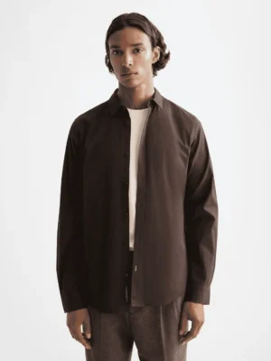 Scotch & Soda 181237, Striped slim-fit poplin shirt, Demitasse stripe