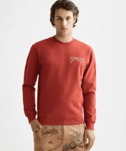 Scotch & Soda 181285 Left chest Logo Sweatshirt, Ketchup